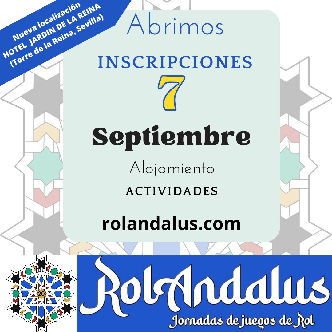 Queridos roler@s, ya tenéis la web preparada para que subáis las actividades e inscribiros. Hemos tenido que cambiar de lugar de celebración del evento debido a problemas de espacio y ahora nos veremos en el Hotel JM Jardin de la Reina, en Torre de la Reina.