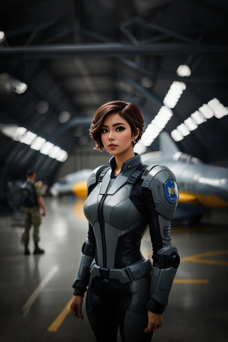 foltrus666's tweet image. Di Chapter dua ada bagian dimana Hector ketemu sama Karina Larasati, disitu dia masih mahasiswa dengan rambut baby pinknya. 

Di Masa Depan, tepatnya Wartime, Karina itu Pilot buat FSAF. Ininih fotonya Hehehe.

#KILM #KillingMachine