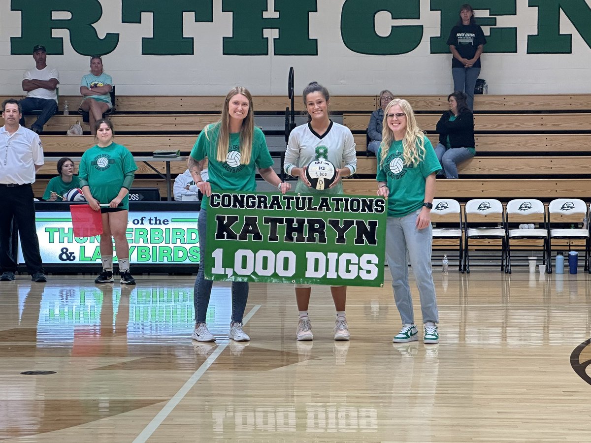 During the Robinson Invite over the weekend, North Central’s <a href="/kathrynison_/">Kathryn Ison</a> reached the 1,000 dig milestone. 
Ison was recognized before the start of tonight’s match against West Vigo. 
Congrats, Kat!