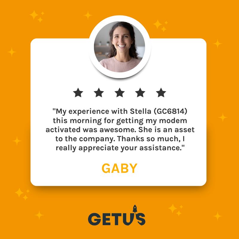 We're happy to hear about your positive experience while getting your modem activated! 

Thank you for choosing us! 🤗

#GetusCommunication #GetusCanada #Review #Testimonial #CustomerSatisfaction #HappyCustomers #FastService #ExceptionalSupport