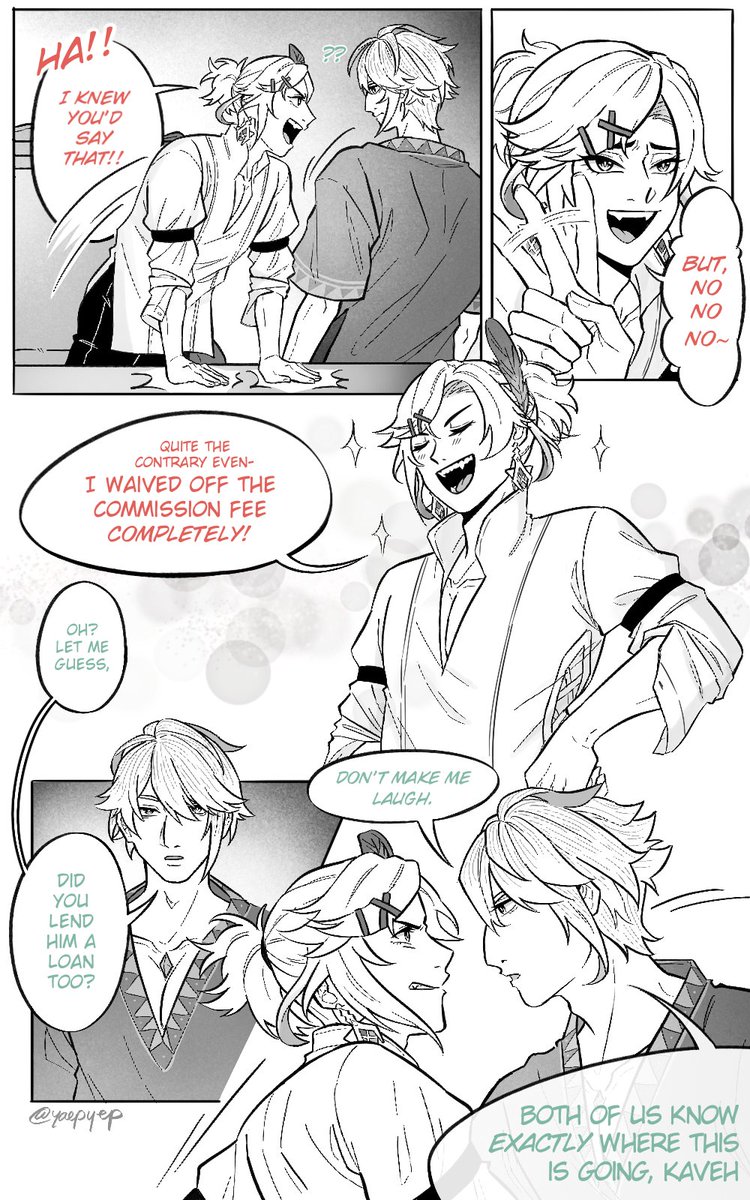 #haikaveh (2/6)
forgot to mention before, but the comic is sort of a continuation to "Blueprint for the Future" ending 
(sorry for repost, my stupid self kept posting the wrong version of first page) 