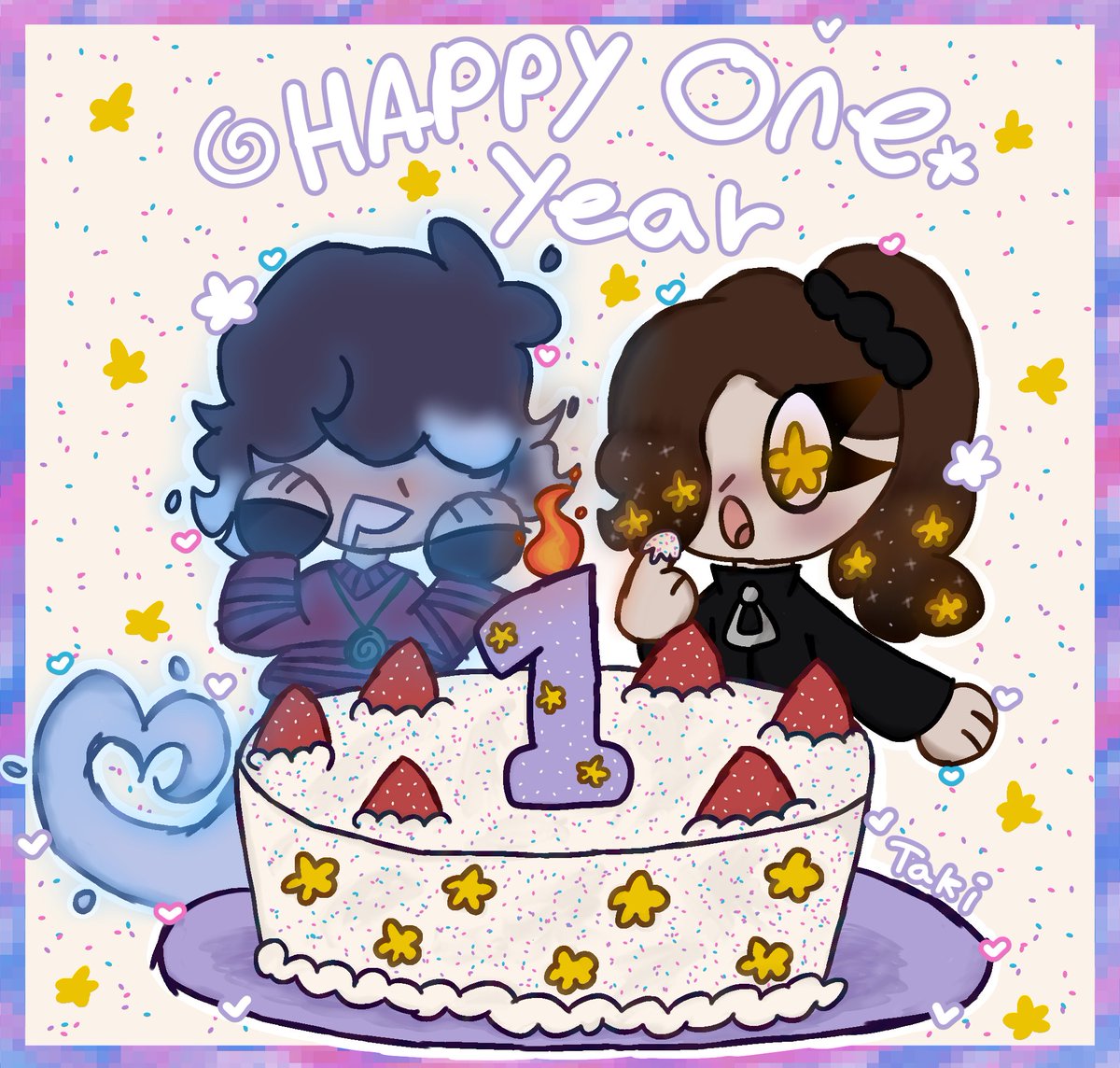 SpellboundSpook's tweet photo. ITS BEEN A YEAR SINCE A FIRST MET @RubberHoseToons so I made this for the anniversiary
#oc #prosona #art #moots #twittermoots #artmoots #anniversary https://t.co/cSuS1OGqw6