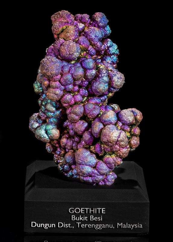 kyle_carm's tweet photo. OK my last plea for everyone to go vote for #Goethite at @MineralCup It can 'eat' topaz. and the iridescent form is just beautiful! image from finemineralia https://t.co/ALCbi9FWgS