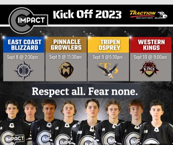 ImpactAAA's tweet photo. 👊 Our CIMPACT players live by a simple mantra: Respect All, Fear None! After a second place finish last season, they are battle-ready and determined to give it their all on the ice. Stay tuned for their fearless journey this season! 

💥 #NoExcuses #AllIn #RespectAllFearNone 💥 https://t.co/tS0YCQM4eL