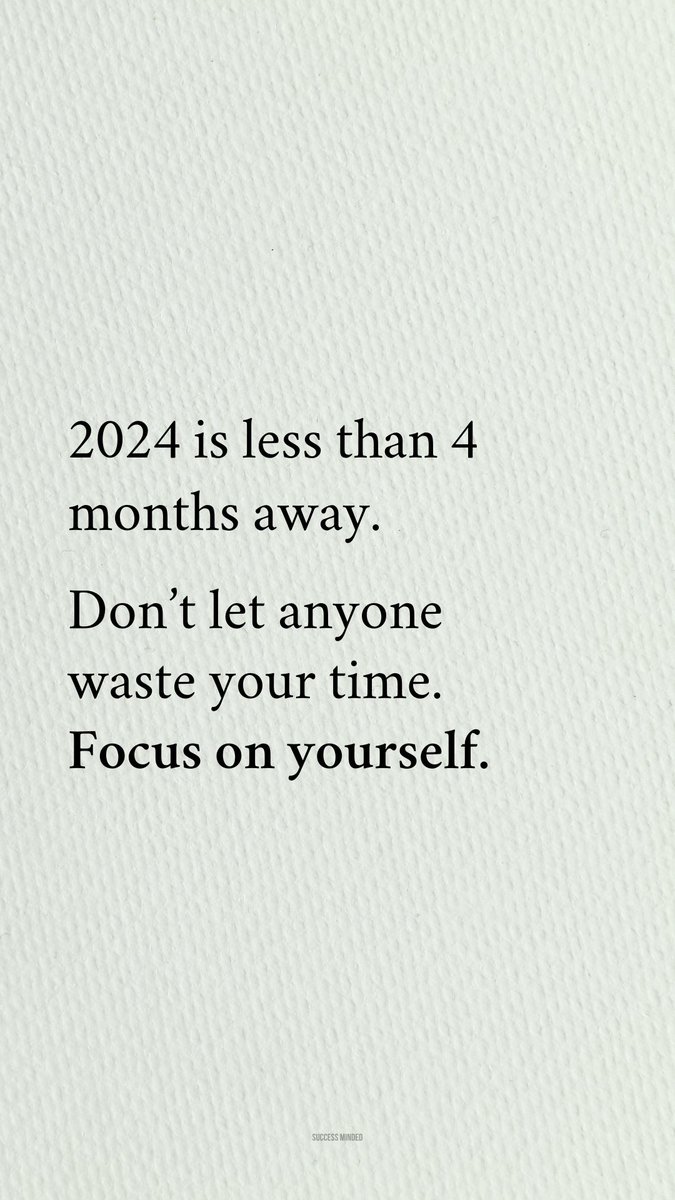 Focus on yourself.