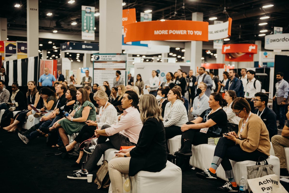 HRTechConf's tweet photo. Engage in 40+ high-energy & fast-moving 20-minute #HRTechTalks at the #HRTechConf Expo - presented by industry trailblazers dedicated to delivering innovation to #HRTechnology. Learn more: https://t.co/lsT379rrs3 https://t.co/CEBWliJLhR