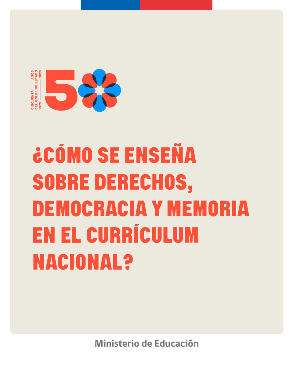 Mineduc's tweet photo. El currículum nacional contempla la asignatura de Educación Ciudadana para la formación de las y los futuros ciudadanos de Chile🗳️. Los dd.hh, la democracia y la memoria se pueden trabajar a partir de los Objetivos de Aprendizaje de distintas asignaturas. https://t.co/XYPw2w4ySf