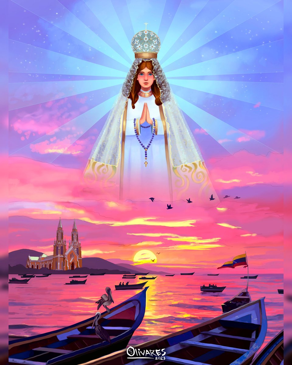Olivarescfc's tweet photo. Nueva Obra: Virgen del Valle, 2023 🌅

Luego de 5 años, ha sido una experiencia única hacer esta nueva obra a la Virgen, inspirada, en parte, en las experiencias que viví este año al pasar más de un mes en la Isla de Margarita haciendo el mural de la 4 de Mayo ¡Gracias! https://t.co/HhaEQJHnuL