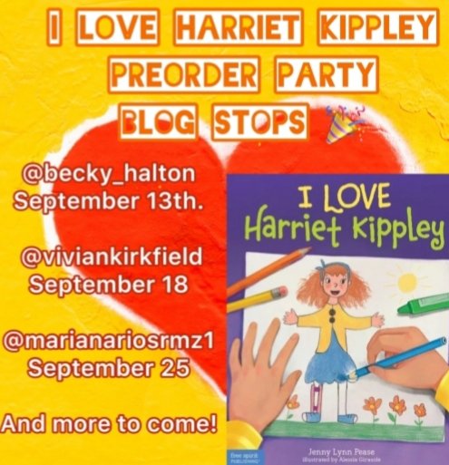 Check out these awesome bloggers that are featuring Harriet’s story this month. 

Thank you <a href="/marianariosrmz1/">Mariana Ríos 🦋 ABUELITA'S GIFT OUT NOW</a> <a href="/viviankirkfield/">Vivian Kirkfield</a> and  <a href="/becky_halton/">Becky Halton</a> for supporting Harriet's fun story and message of self-love. 

Preorder here… 
amazon.com/Love-Harriet-K…