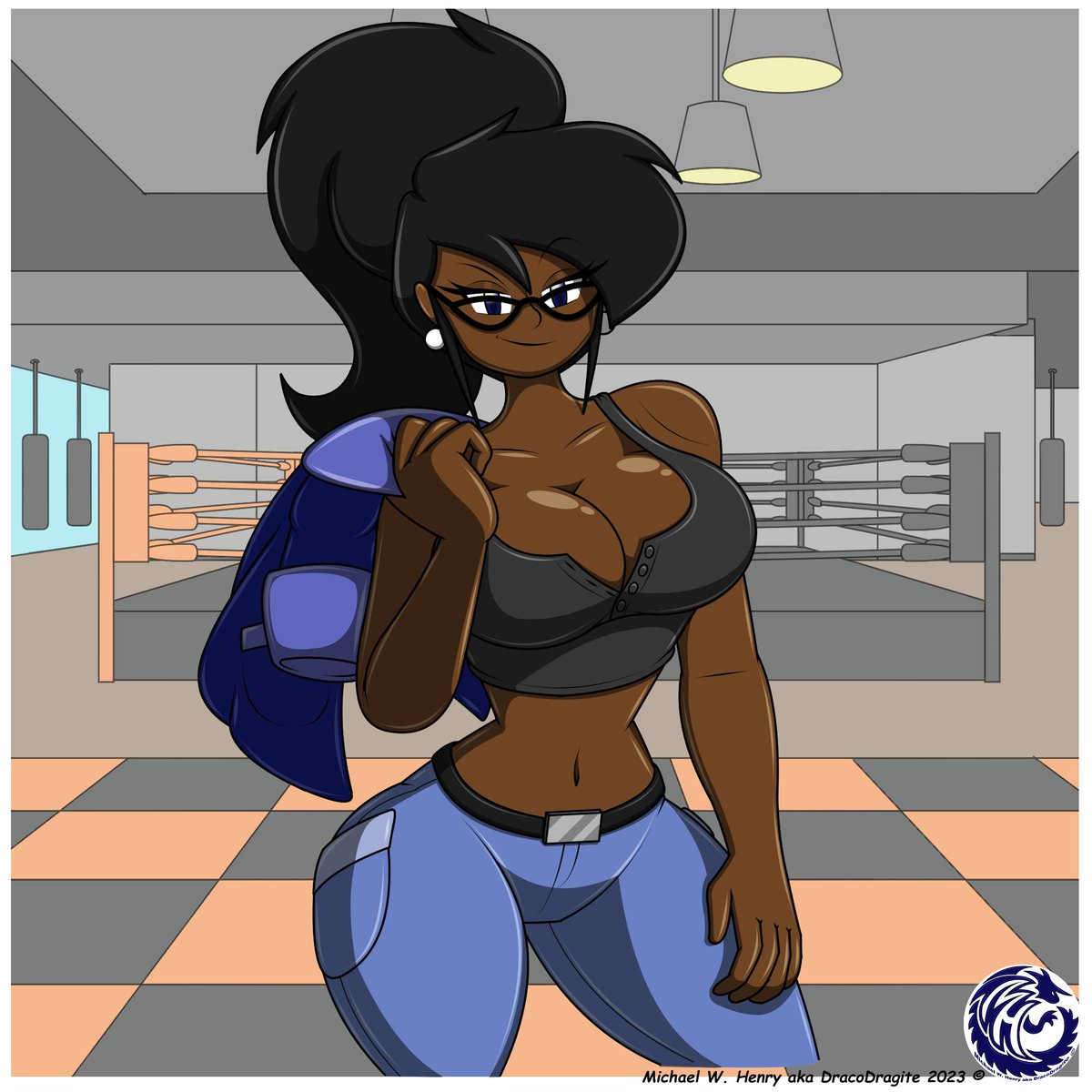 Did a little Multi Streaming with Keco and Ikki earlier today and decided to draw my OC Kallie Rebound since it's been a while. For those who don't know, her favorite sport is boxing (Also trying out a new top for her).
