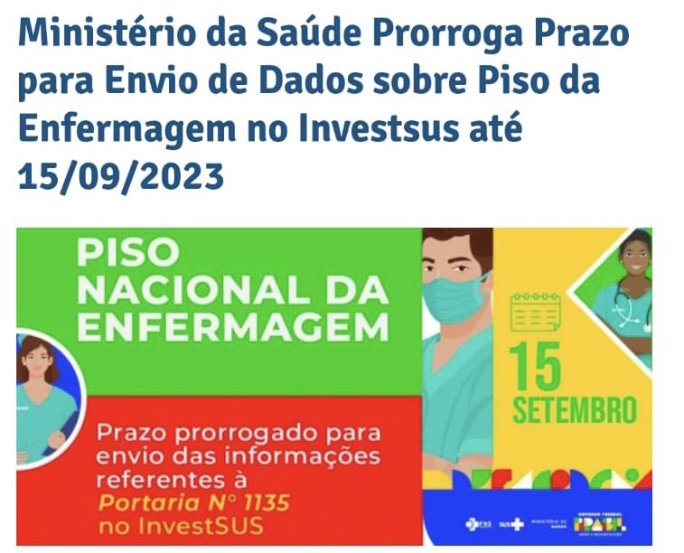 NOVO PRAZO! Gestores municipais e estaduais tem até 15/09 para atualizar os dados cadastrais dos profissionais da enfermagem!