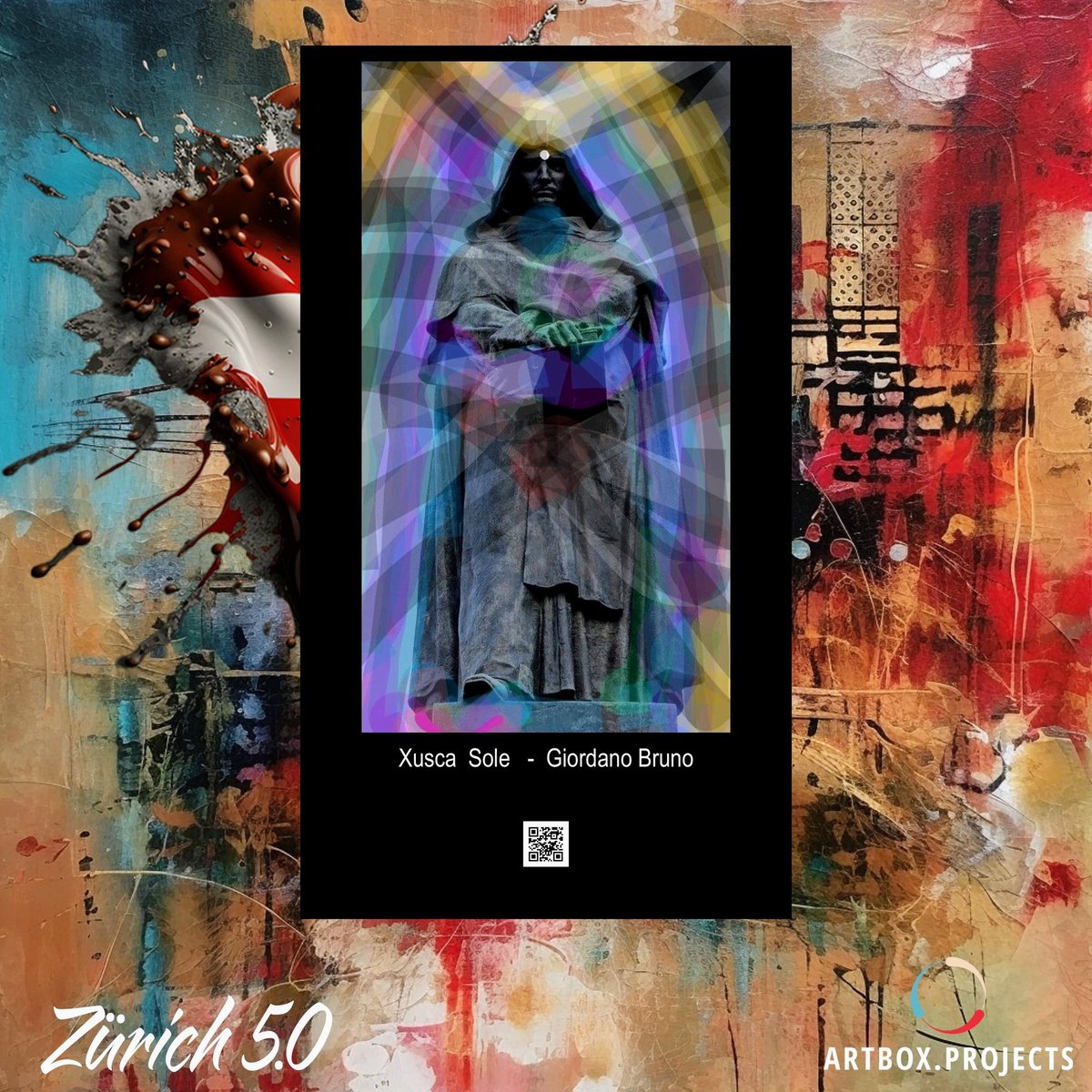 XuscaSoleNY's tweet photo. Back to #Zürich with #DigitalArt,
this year my "#GIORDANOBRUNO"
is shown at #SwissArtExpo - Main
Station. September 6th - 10th.
#GroupShow organized by
#ARTBOXProjects.
(Participation registered last
June). https://t.co/CYMoCirfDZ