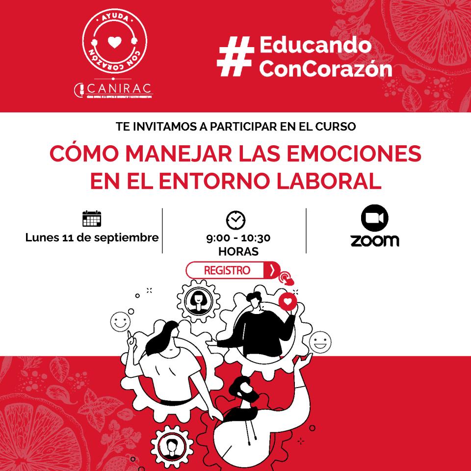 😄 Únete al #Curso "Cómo manejar las emociones en el entorno laboral" impartido por <a href="/simisaemx/">SIMISAE</a> y descubre las mejores técnicas para desarrollar tu inteligencia emocional.

👉🏼 #Regístrate completamente #gratis en: 
 us06web.zoom.us/webinar/regist…

#EducandoConCorazón ❤️