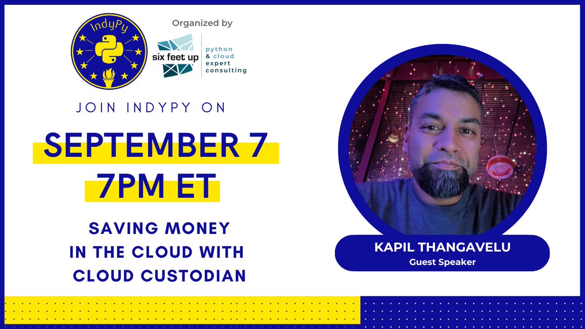 indypy's tweet image. 📣 🐍 TOMORROW at 7pm ET: Want to master cloud cost-savings AND boost security with cloudcustodian.io? Don't miss our special Thursday evening edition of #IndyPy with @kapilvt CTO of @stackletio. 🌥️💰
👉 Register NOW: meetup.com/indypy/events/…
#CloudComputing #Python