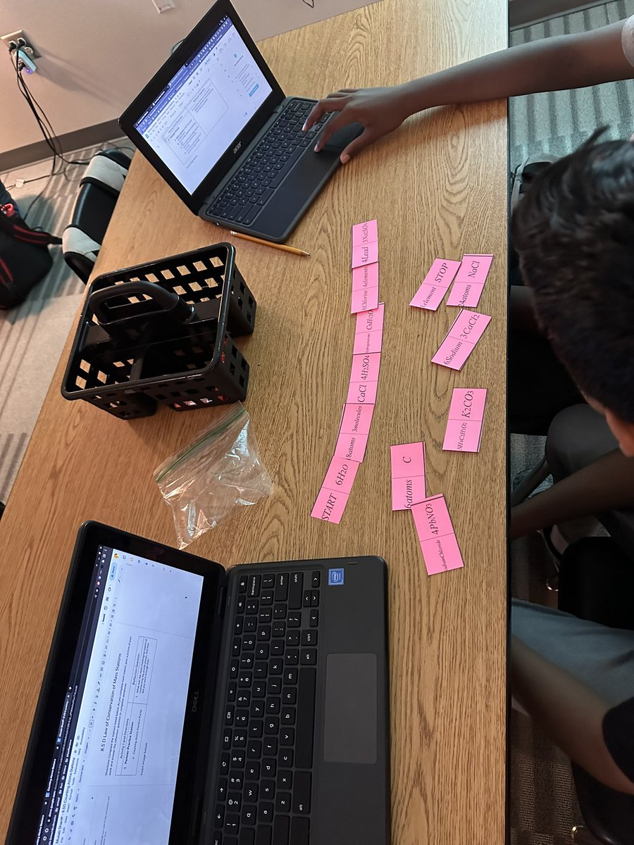 aguilarscience's tweet photo. 8th grade science has ventured into the wonderful world of the law of conservation of mass! this week we are focused on learning how to count atoms in chem formulas. We had blended learning stations w/ all different kinds of practice! @FISD_NelsonMS  @friscoisd https://t.co/5Lekef9XKu