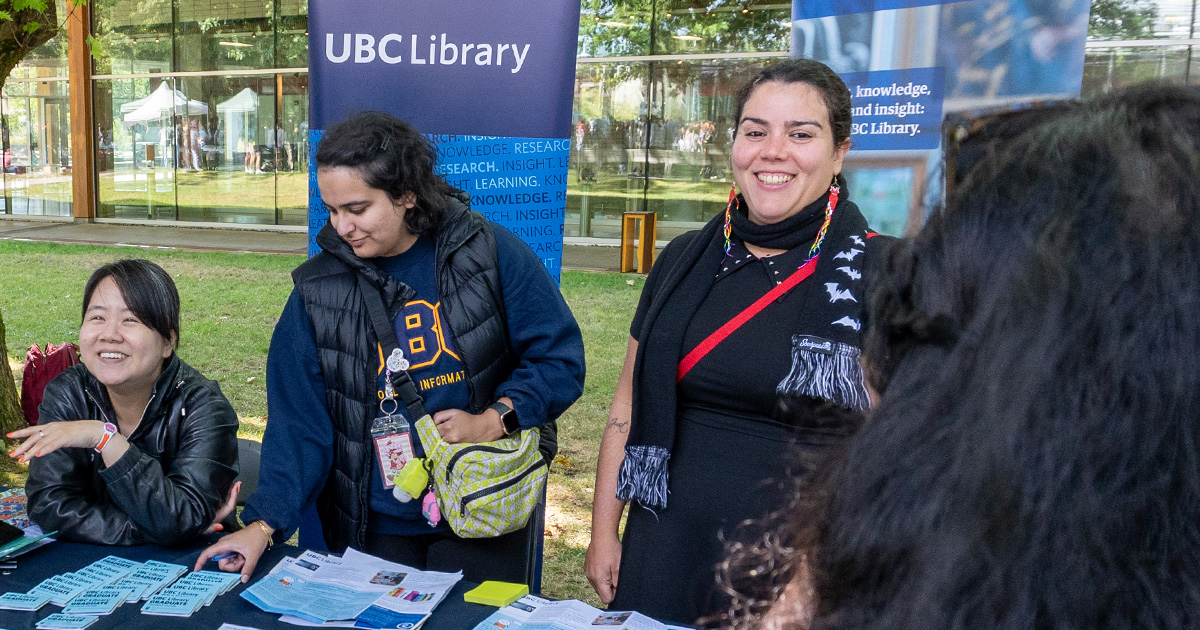 ubclibrary's tweet photo. Thanks for stopping by UBC Library's booth at the Imagine Day Main Event! Whether you're new or returning to #UBC, we welcome you to the new academic year. https://t.co/wSqs1BCM6p #imagineday #imaginedayubc https://t.co/O7GkJlAERb