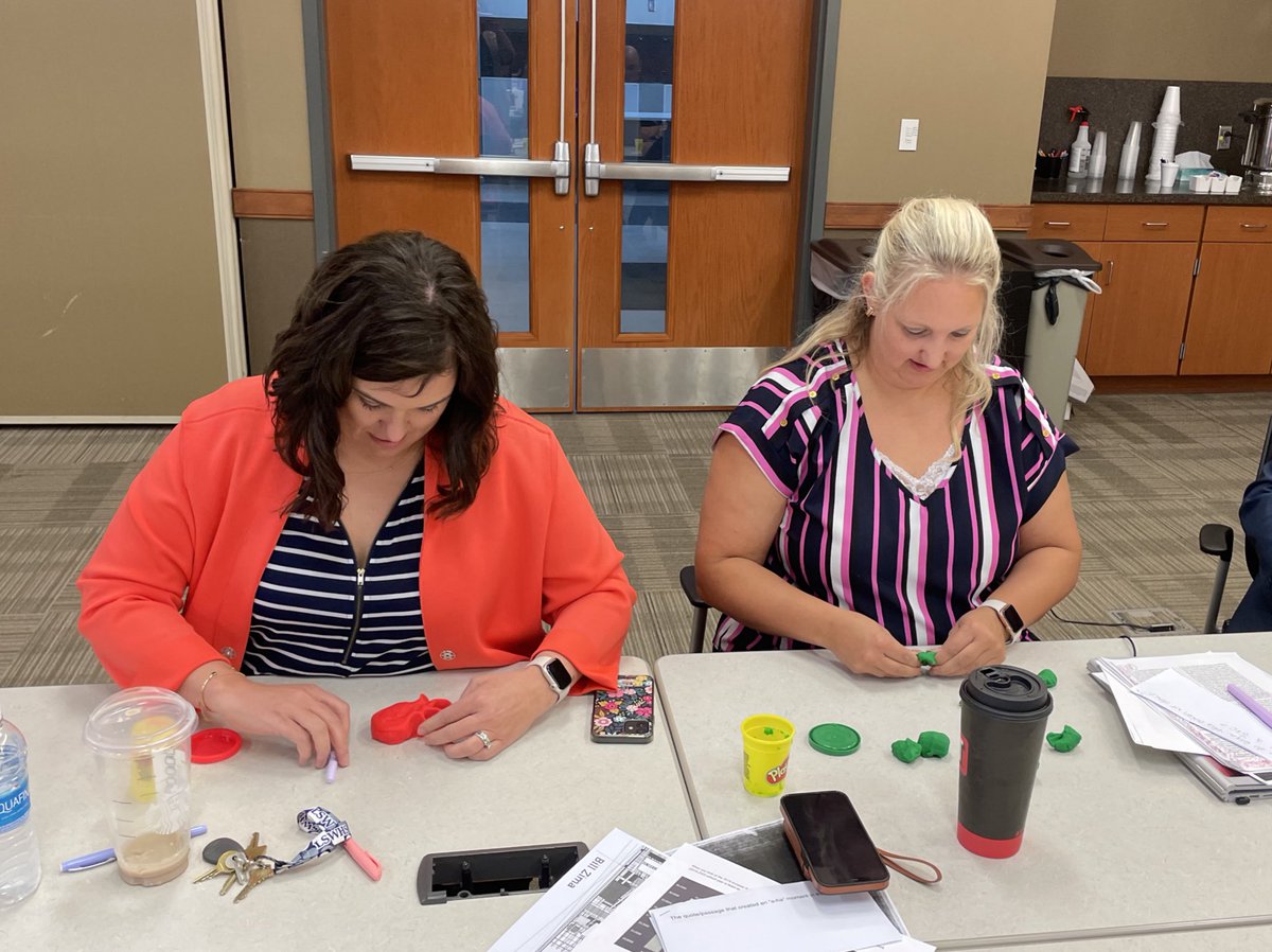 Principals digging in to collective learning around proficiency scales using PlayDoh… principals start the journey of becoming experts to support the next 18 months of curriculum and proficiency scale work! <a href="/MarzanoResource/">Marzano Resources</a>