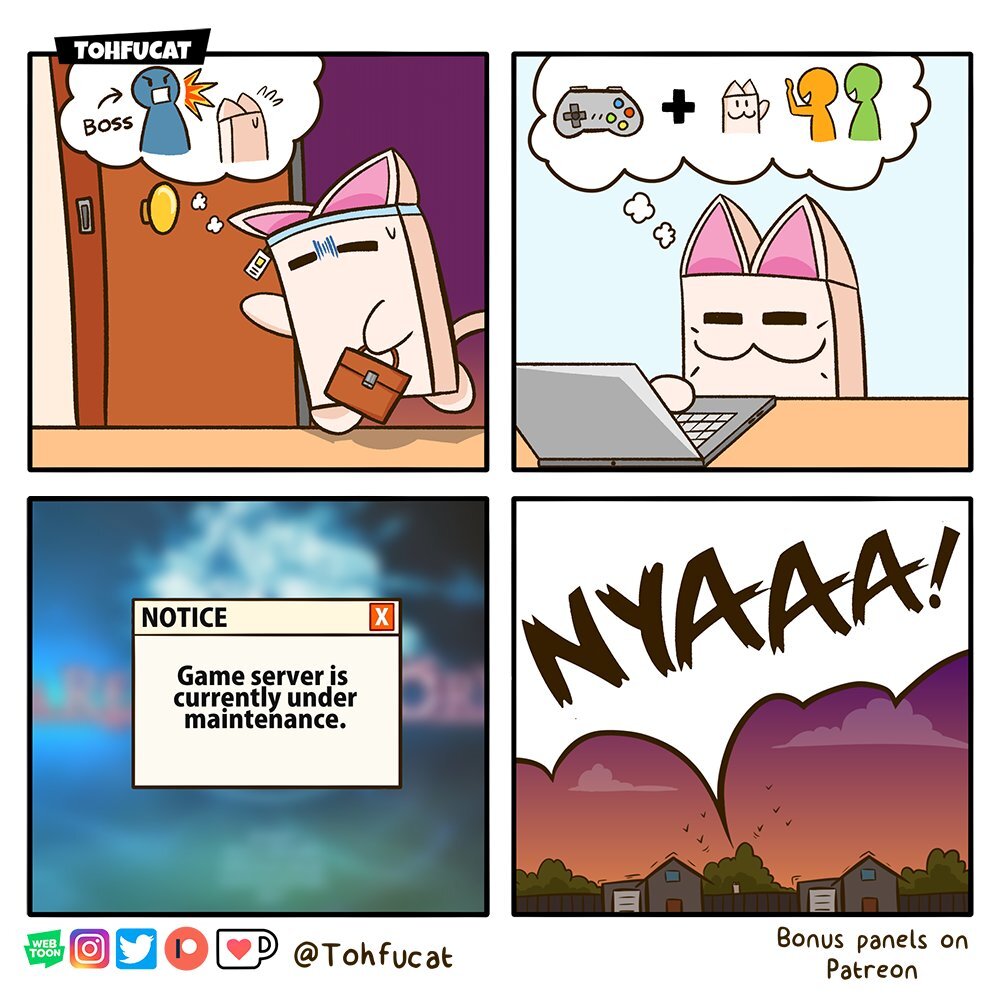 GINXCanada's tweet photo. Best way to relax is... by not playing video games 🤣

Credits: @tohfucat https://t.co/YwVTr47rBj