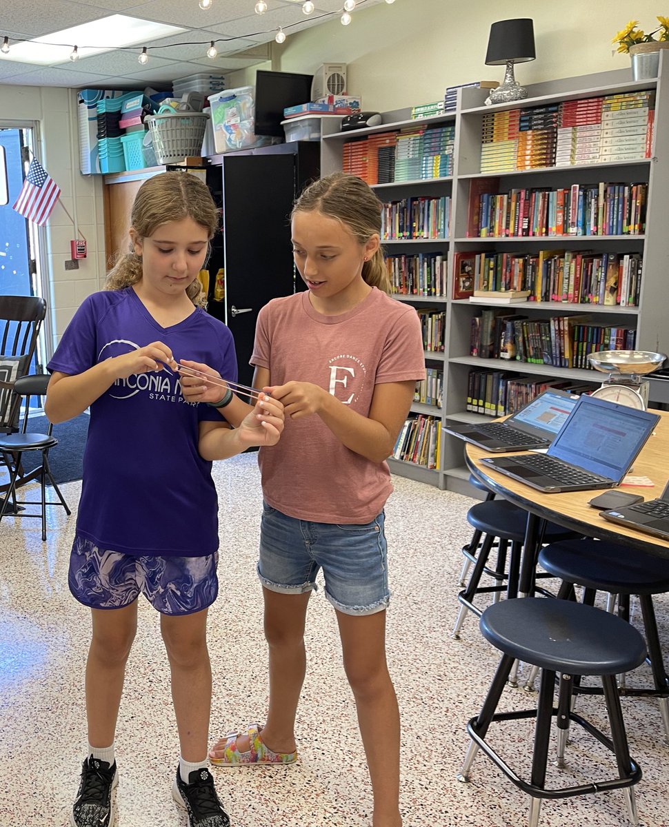 Following the steps of the scientific method with our Rubber Band Launching experiment! <a href="/ccps_gifted/">CCPS Gifted Ed</a> <a href="/JBWatkinsES/">JB Watkins ES</a> #minermoments