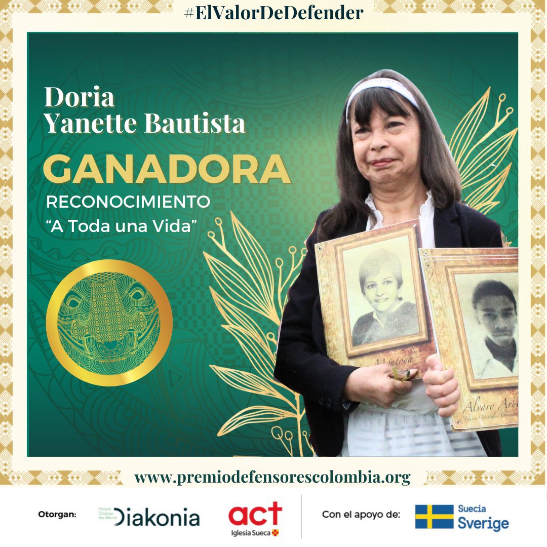 Yanette Bautista Ganadora @PremioNalDDHH 🏆 un reconocimiento para las mujeres Buscadoras de lxs desaparecidxs 
#DerechosParaLasBuscadoras
#ElValorDeDefender