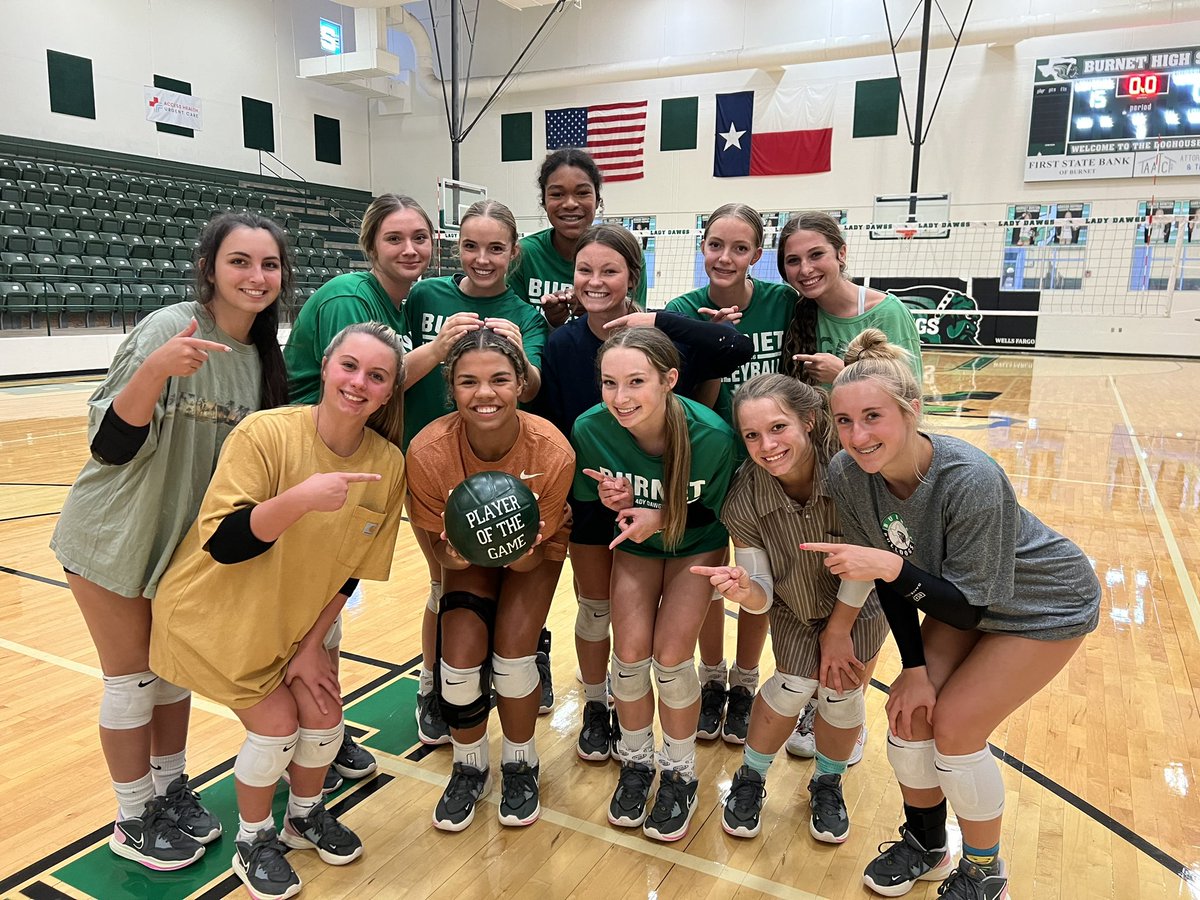 Burnet High School Volleyball (@highburnet) on Twitter photo Got a GREAT TUESDAY WIN last night and Coach forgot about POG‼️ The team chose <a href="/MaesynGay/">MaeSyn_Gay</a> as she continues to have the best comeback story! She had a great game at OH‼️💚🤍🏐#ETM #winnerwednesday Got a GREAT TUESDAY WIN last night and Coach forgot about POG‼️ The team chose <a href="/MaesynGay/">MaeSyn_Gay</a> as she continues to have the best comeback story! She had a great game at OH‼️💚🤍🏐#ETM #winnerwednesday