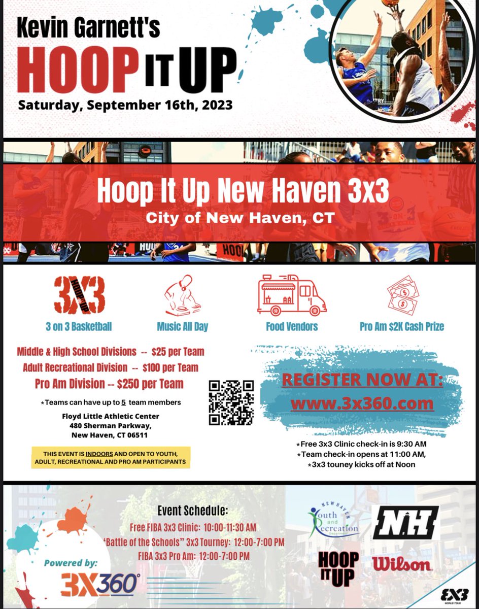 Jimmy Eco (@coacheco1) on Twitter photo High School and Middle School coaches, <a href="/3x360Sports/">3x360 Sports</a> is hosting a 3X3 event in New Haven on September 16th. Only $25 to enter. If you haven't experienced the 3X3 game this is a great opportunity to check it out #ctbb High School and Middle School coaches, <a href="/3x360Sports/">3x360 Sports</a> is hosting a 3X3 event in New Haven on September 16th. Only $25 to enter. If you haven't experienced the 3X3 game this is a great opportunity to check it out #ctbb