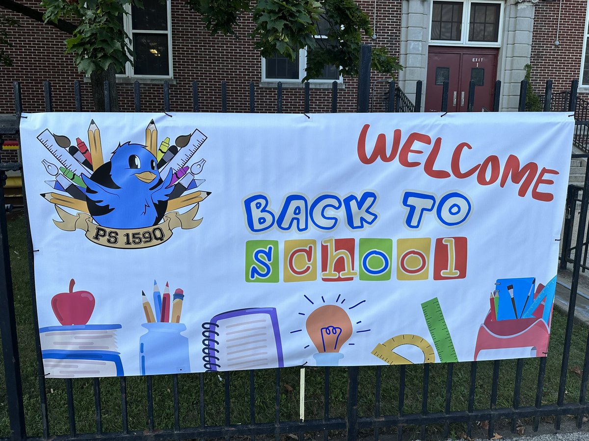 PS159_Q's tweet image. Can’t wait to see everyone tomorrow for the first day of school… Thank you to the PTA for the amazing banners!  Please take a moment to take a photo and post it to Twitter with the hashtag #LetUsBegin