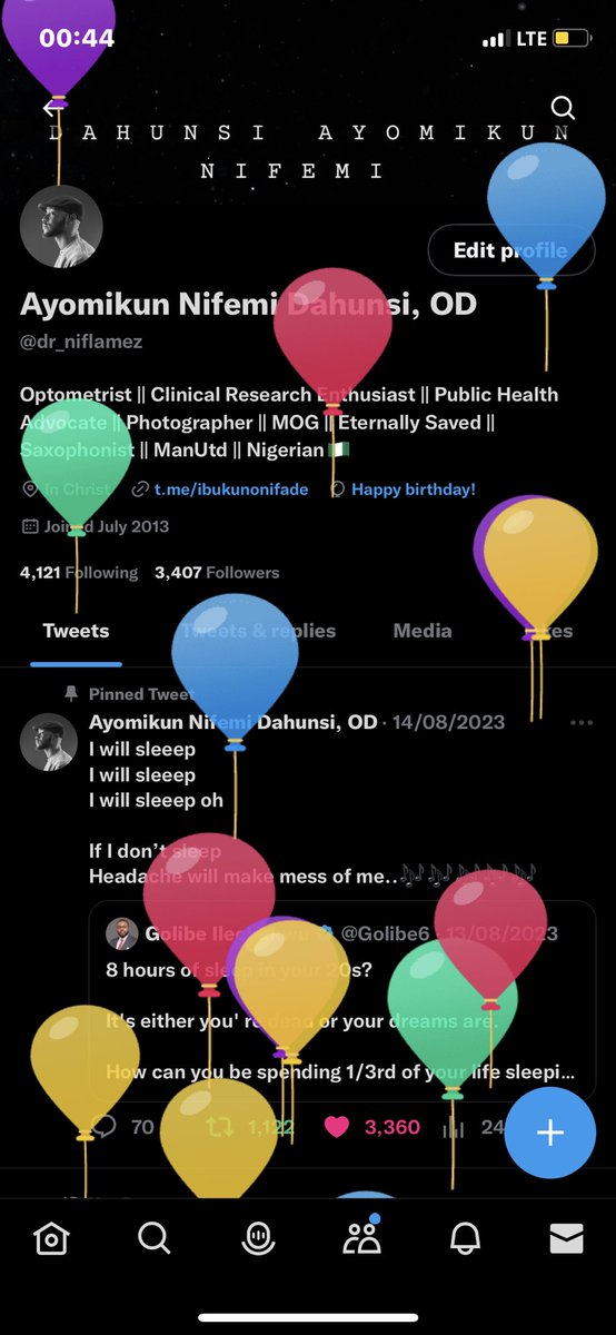 Ayomikun Nifemi Dahunsi, OD tweet media