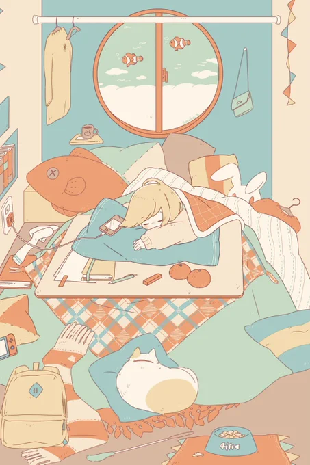 のんびりしたお部屋を描いてます#私の作品知ってもらえたら幸せの極み 