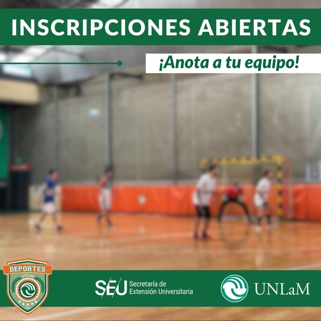 ⚽️ TORNEO INTERNO - FUTSAL⚽️

Comienza una nueva edición del Torneo Interno de Futsal de la UNLaM y ya se encuentran abiertas las inscripciones.

‼️ Recuerden que el Torneo se jugará los fines de semana.

📥 Para más información, solicitamos se comuniquen por mensaje privado