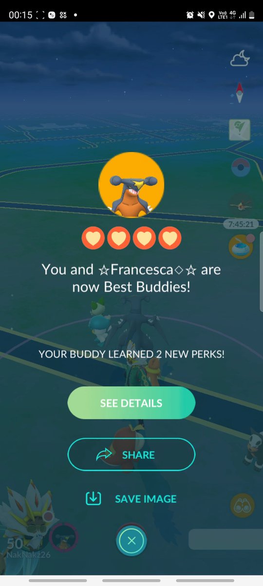 Nikz2Nakz's tweet photo. 🤩😊 Best Buddy #16, my Shiny Hundred Percent 💯 Garchomp from Community Day Rollback 2021 😊🤩. All that's left to do now is to wait for the Mega to be released.
Wish there was video evidence of this epic catch, though 🤔😏 @PoGoMiloUK
#ShinyPokemon #shinygarchomp #PokemonGO https://t.co/kaqnWifs3Y