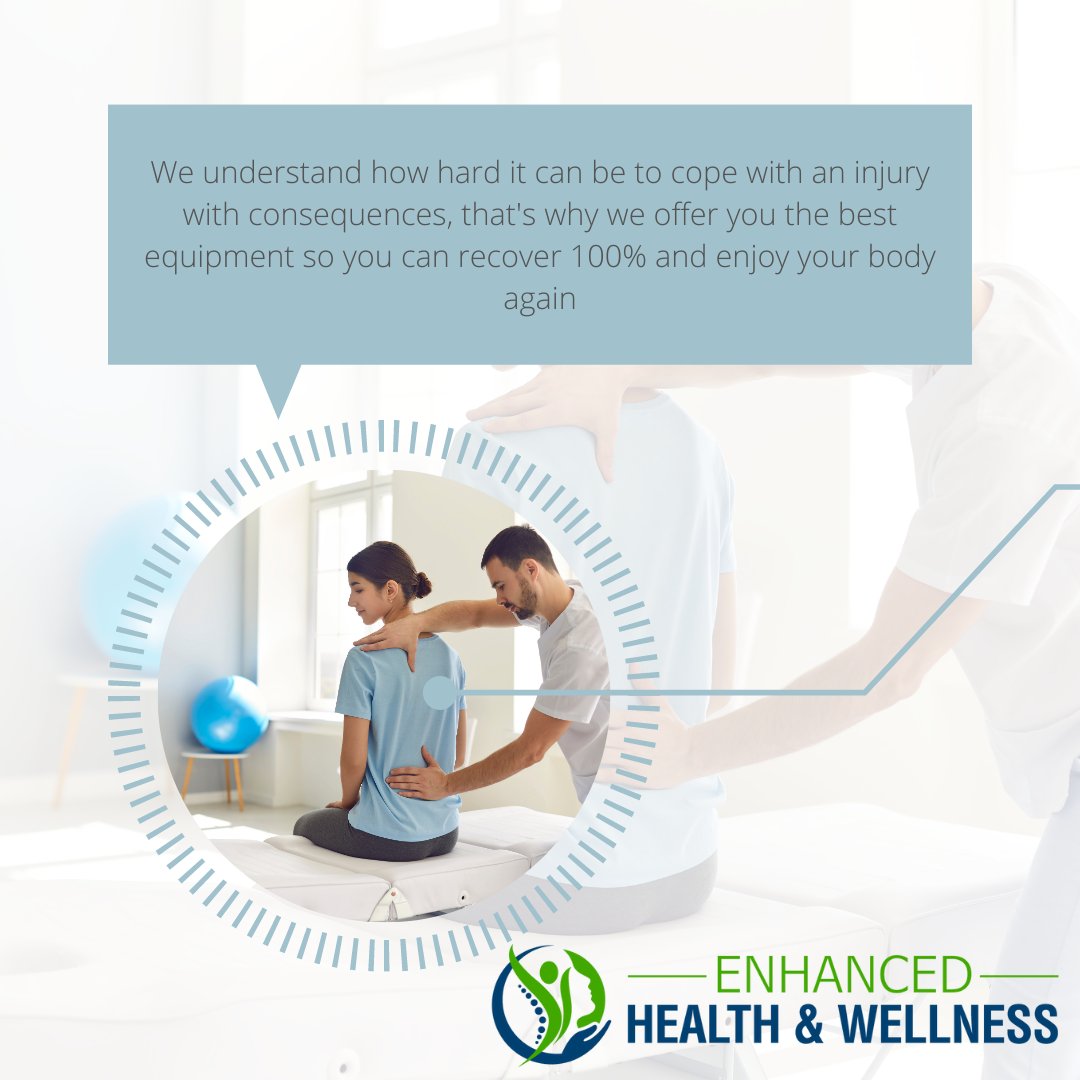 Enhanced_YEG's tweet photo. If you're looking for relief from musculoskeletal injuries and chronic pain, physiotherapy can be the answer.  Schedule an appointment and start feeling better now. #physiotherapy #EnhancedHealthandWellness https://t.co/fMUFqK10NU