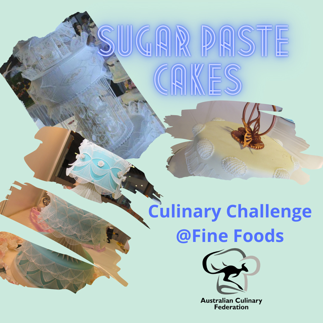 ACFaussiechefs's tweet image. E1. Sugar Paste Cake A decorated wedding cake of one or more tiers suitable for a modern wedding coated with sugar paste.

More info at tinyurl.com/5n78wa6c