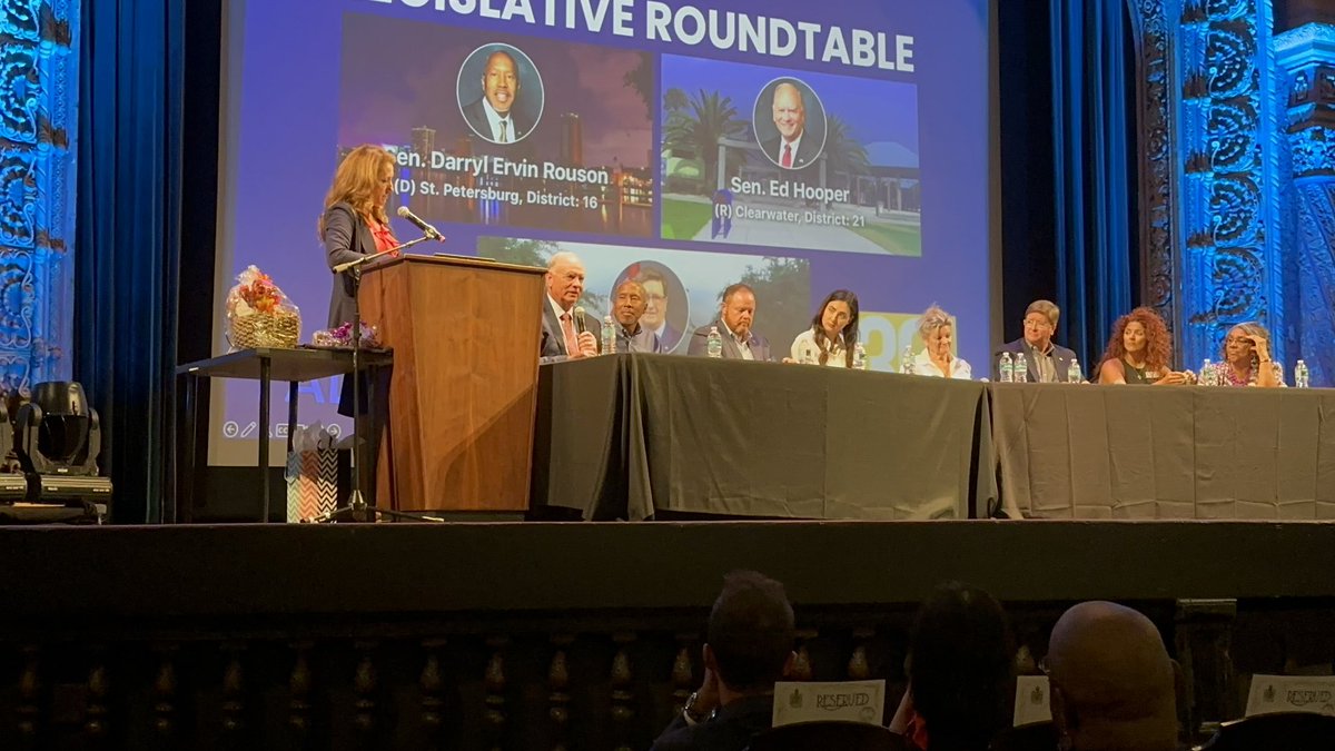 FALASOURCE's tweet photo. A great panel discussion with Sen. Ed Hooper Rep. @RandyMaggard_FL and Sen. @darrylrouson— Advocate!! #flapol @PlastridgeI @fcchealthplan @tampatheatre @LibertyPartners #advocate #ALF https://t.co/jtVMPkcJAs