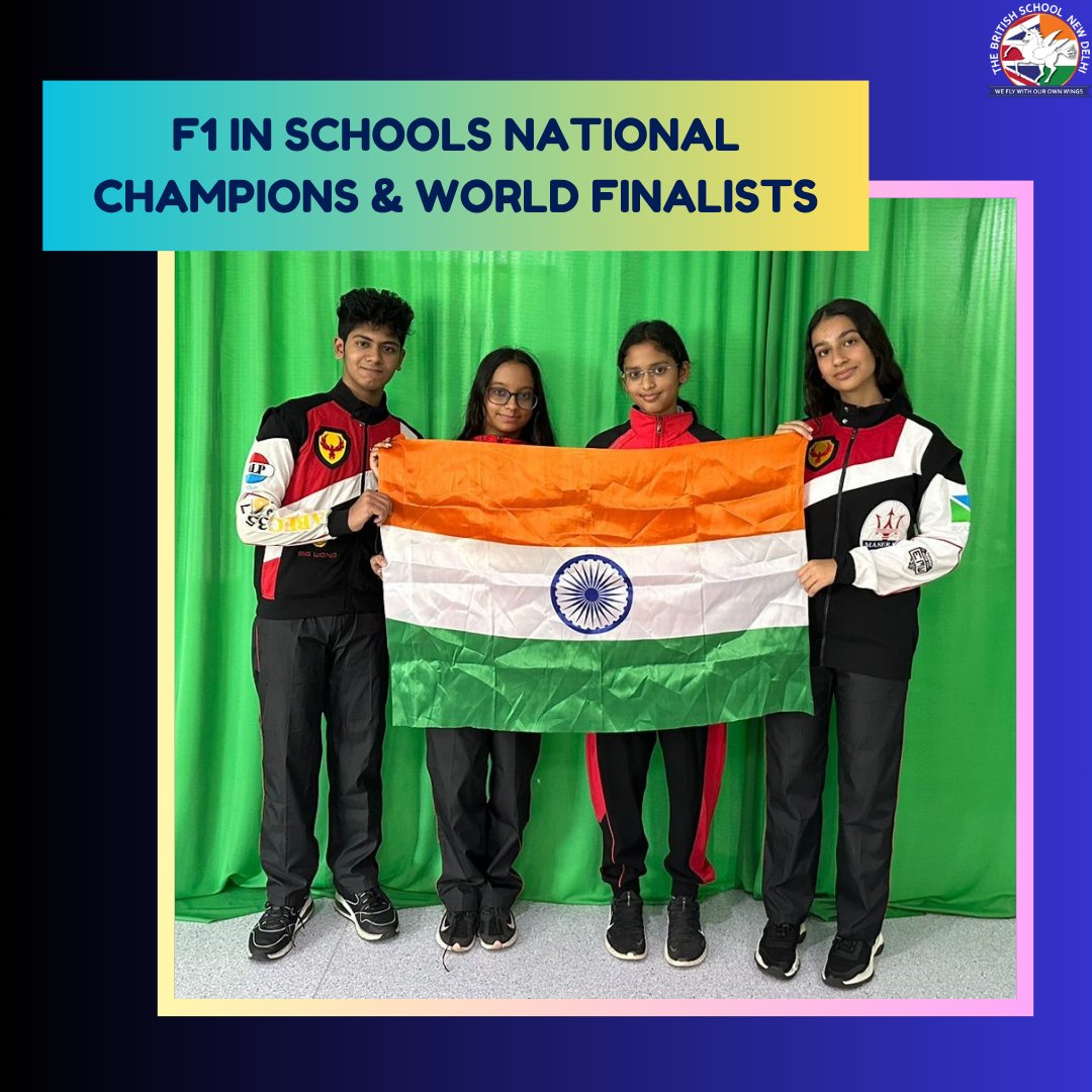 🏎️<a href="/teamblazetbs/">Team Blaze</a> is racing towards victory! After being crowned <a href="/F1inSchoolsHQ/">STEMRacingHQ</a> National Champions they are off to Singapore to represent India at the World Finals. Amaira, Aryan, Jasmeh &amp; Srishti have been all over national news for their incredible journey.  <a href="/TimeofSports/">Time of Sports</a> <a href="/aramco/">aramco</a>