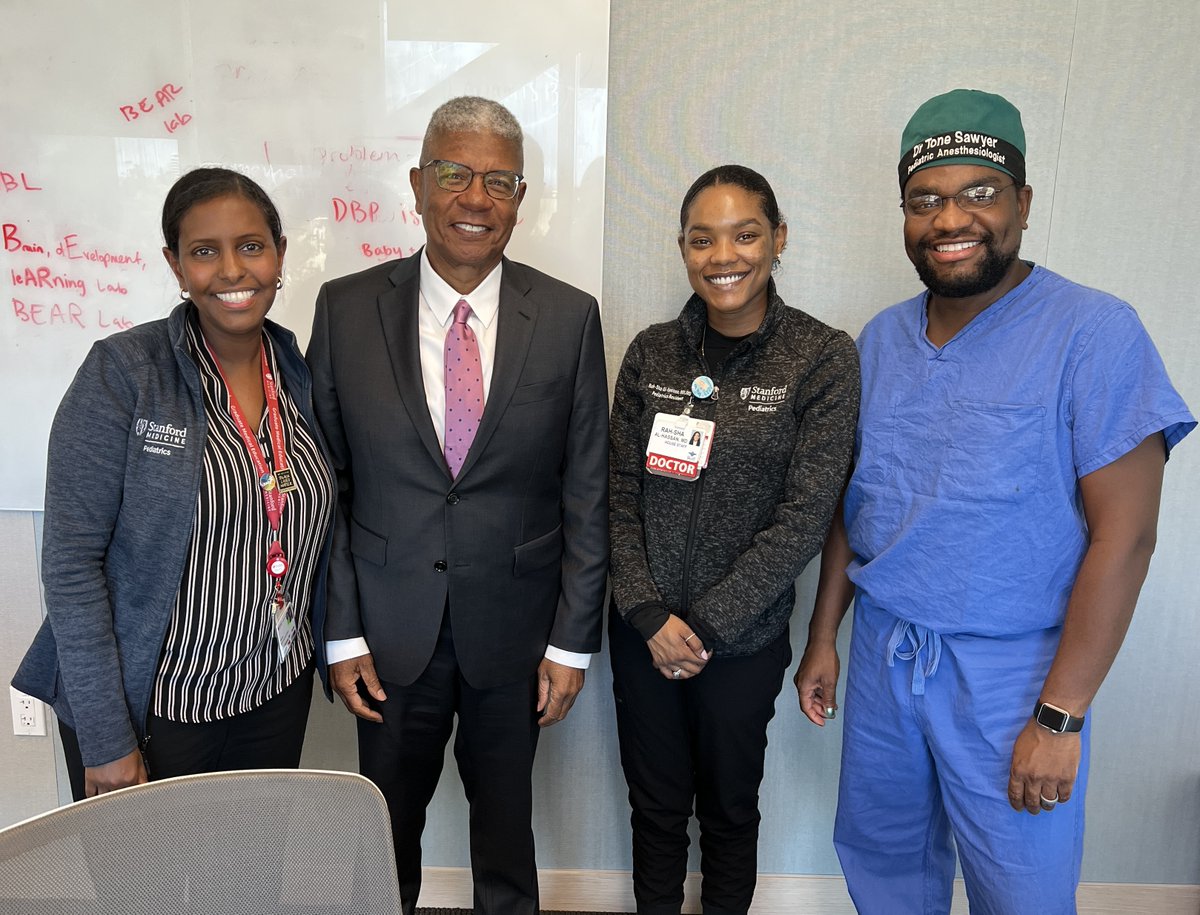It was a privilege to meet Dr. Nichols during his visit @StanfordPeds, esp chatting w/ some of our @StanfordODME #LEADatStanfordMed fam about their experience & ways to 📈 earlier pathways for #UIM students into medicine! #RepresentationMatters @DocRah_Peds @anthonylsawyer