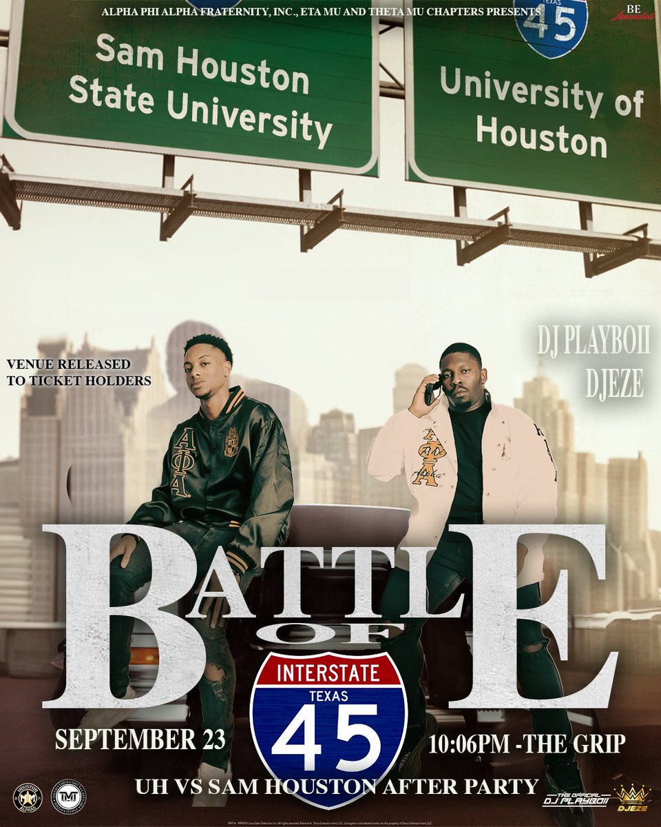2 Schools 1 MADNESS 🤯

BATTLE of i-45 🛣️

The OFFICIAL UH VS SHSU AFTER PARTY  🏈❄️

September 23 🗓️
10:06 PM - The Grip⌚️

Location drops day B4 🥱

PRESALES are LIVE 🚨🚨
Link in Bio 🔗

•
•
•
•
•

 #UH27 #UH26 #UH25 #UH24 #SHSU27 #SHSU26 #SHSU25 #SHSU24