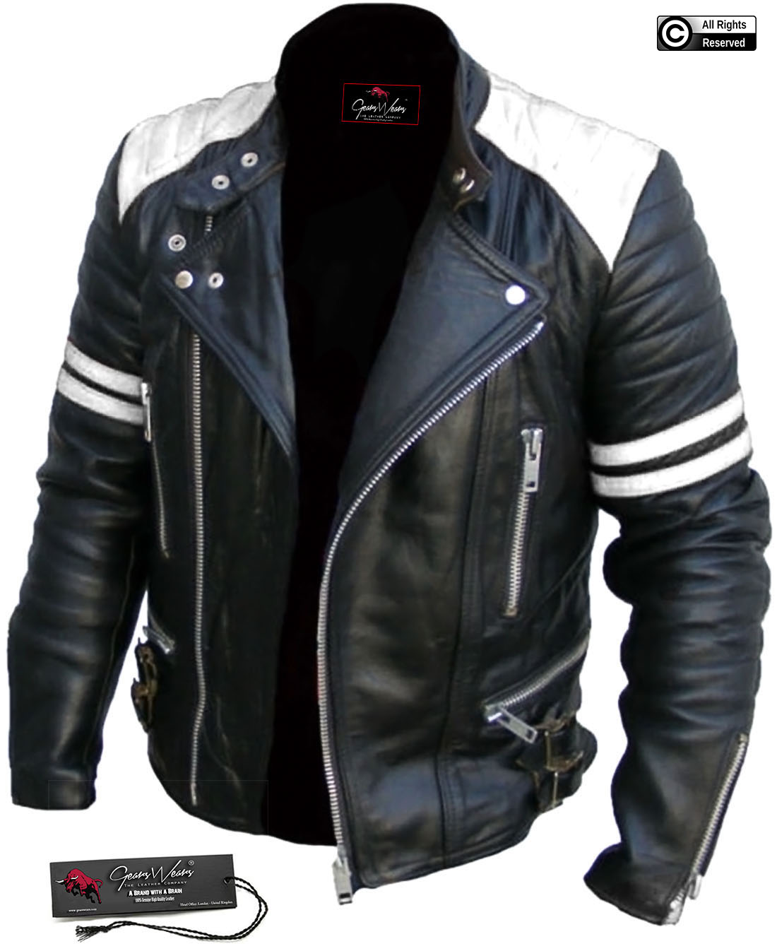 Gearswears Red Color Men's Leather Jacket made with Genuine