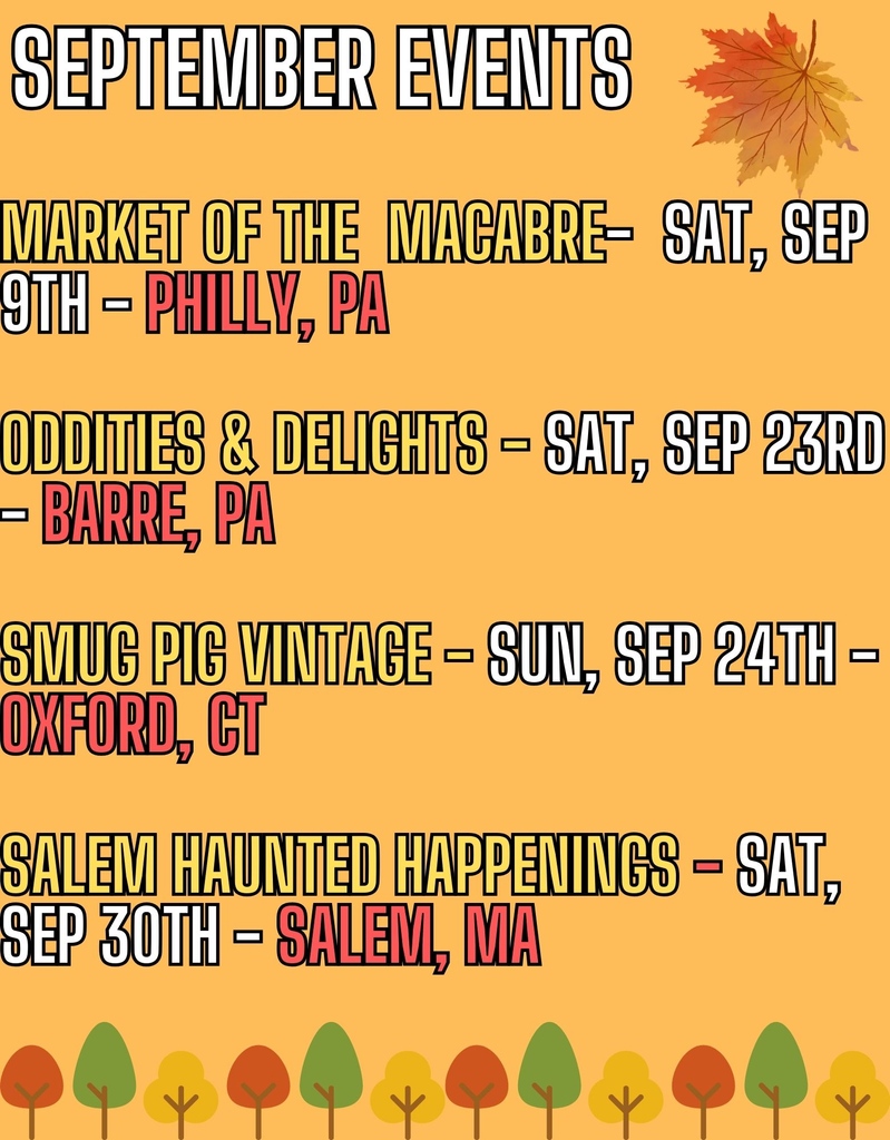 Hey, Pals! 👻Fall is here &amp; with it a busy QD Event Calendar! We'll be in PA, CT, &amp; MA this month - so make sure to keep an eye on our socials to stay up-to-date! 😊

#ThingsToDoInPA #ThingsToDoInCT #ThingsToDoInSalem #shopsmall #supportsmallbiz #fallishere