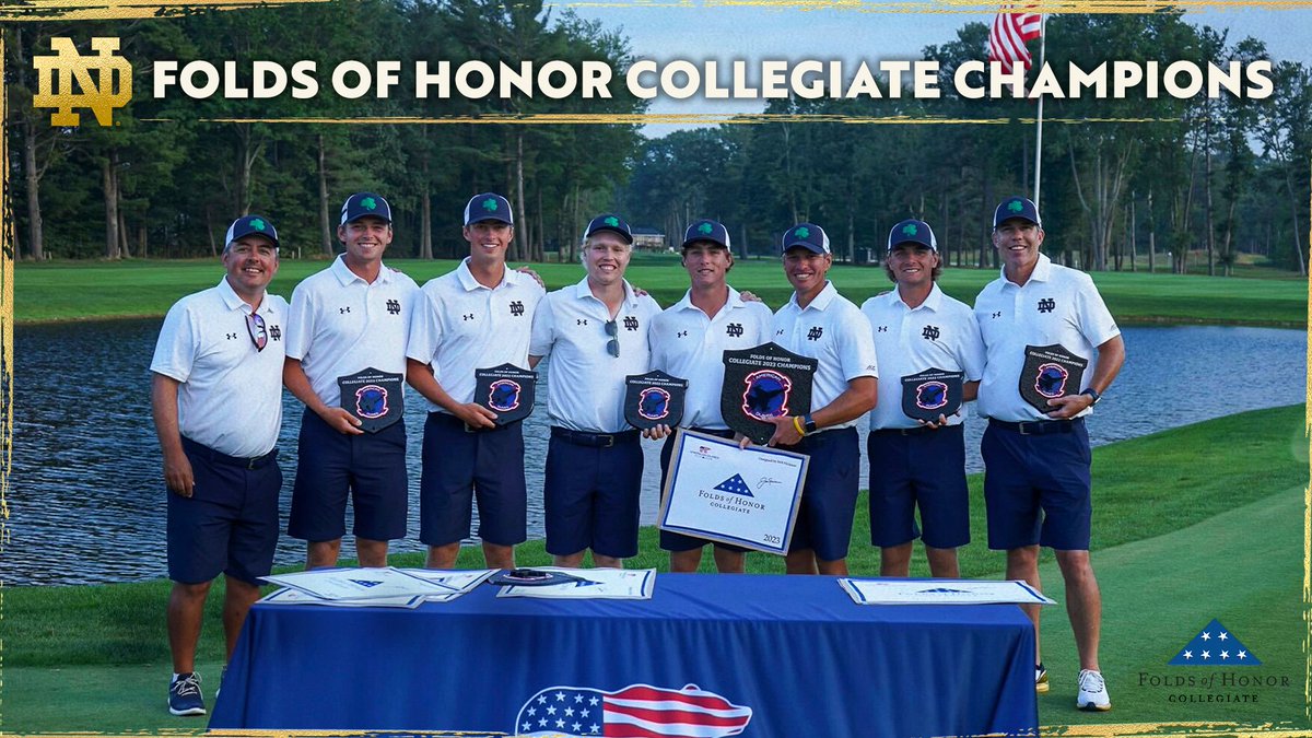The Irish finish first in the 2023 <a href="/FoldsofHonor/">Folds of Honor</a> Collegiate! 

#GoIrish☘️