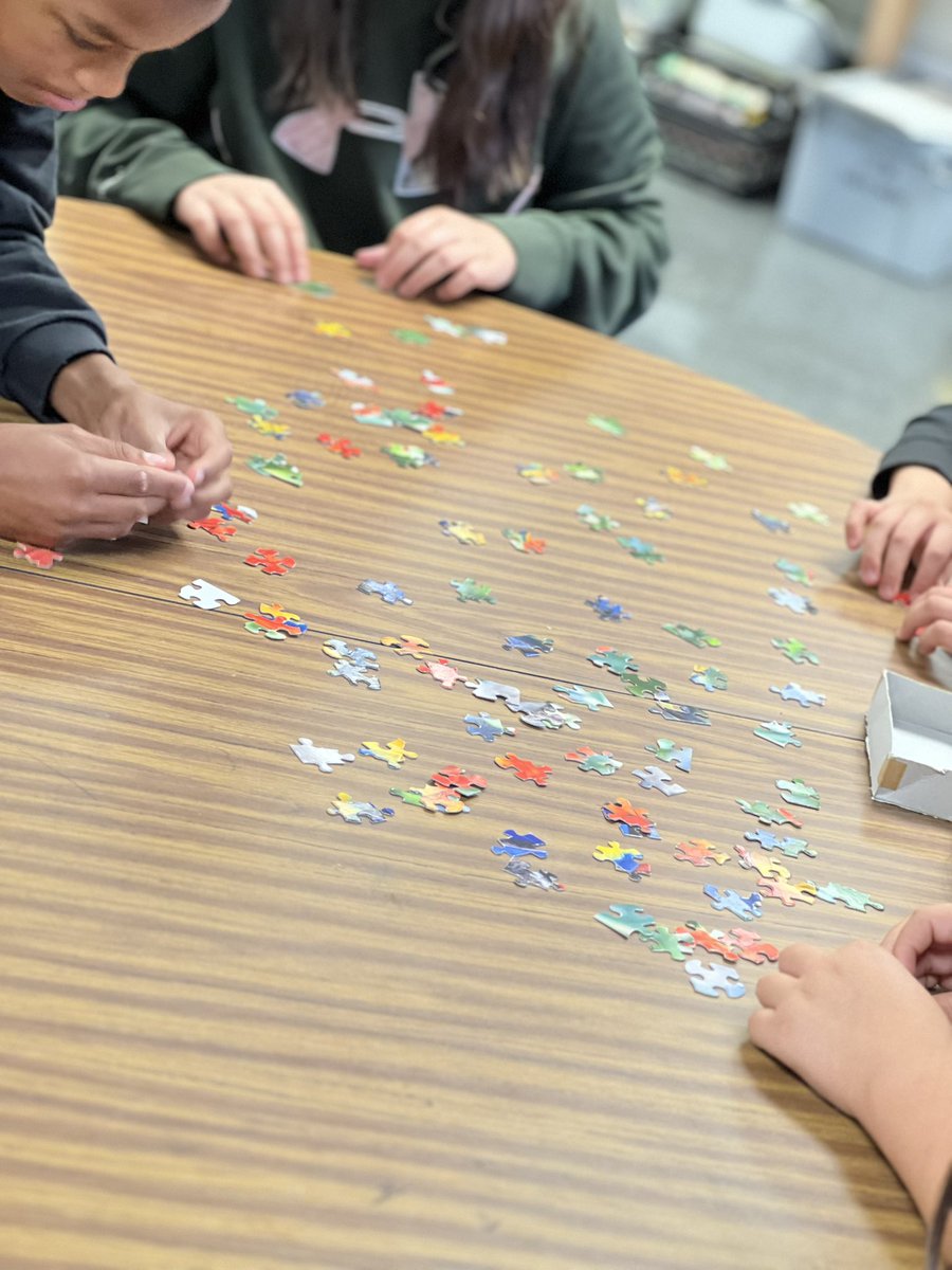 DebraFaber6's tweet photo. Using puzzles to develop group strategies.  Working together makes us Smarter! https://t.co/1We0m2SThM