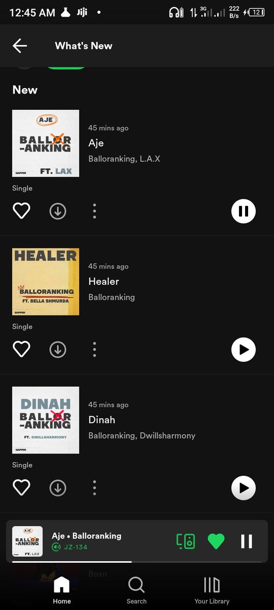 Balloranking !!!

Aje ft lax

Healer 

Dinah ft dwillsharmony 🔥🔥🔥