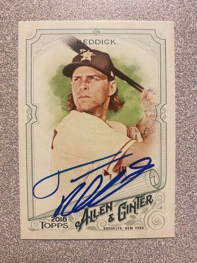 AstrosAtoZ's tweet photo. The Founder of WOOOOston! Get your hands on this authentic Josh Reddick autograph for only $30! A must-have for any #Astros fan. This piece of memorabilia is not just an autograph, it's a piece of history from one of the most dynamic players in the game! #JoshReddick #Baseball https://t.co/jGQ37aXBie