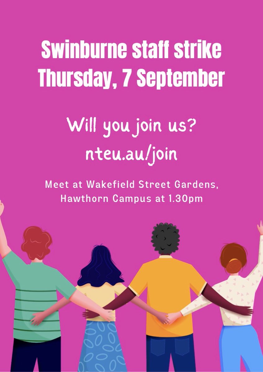 Today, we strike again! Will you join us? #swinburnestrike