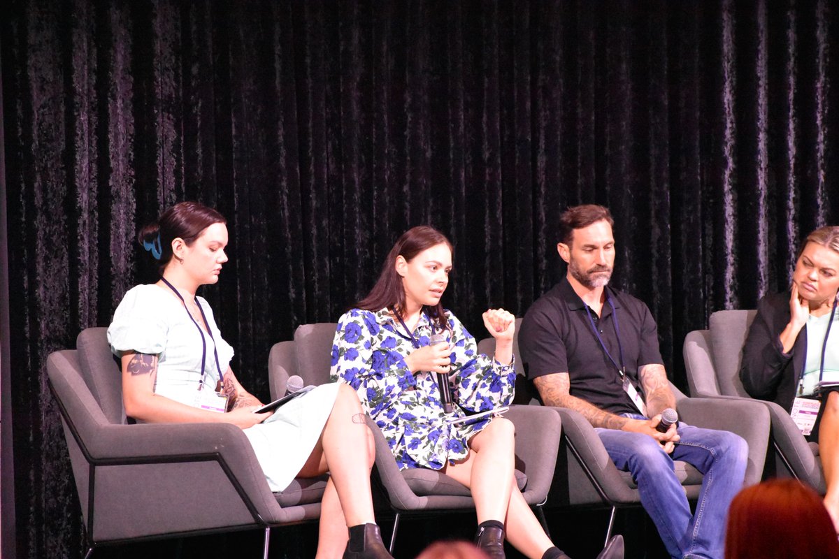 anzmha's tweet image. Starting us off for #WMHS23 is an informative panel with Kaela Bayliss, @pat_dudgeon, Dr Clinton Schultz @blackdoginst, Brooke Scott @CommBank and Tanja Hirvonen on 'Building a Resilient Future: Innovative Strategies for Strengthening the Indigenous Workforce'.