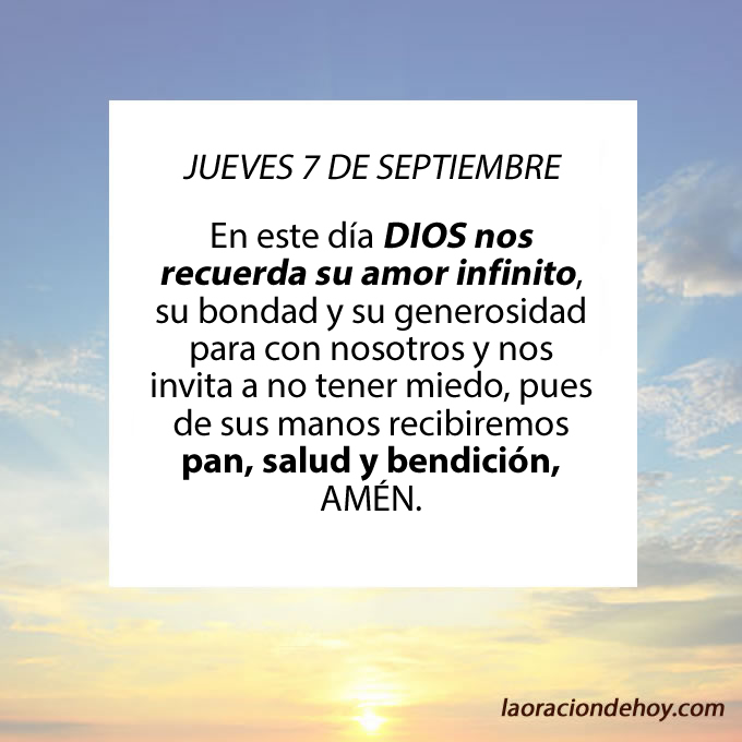 laoraciondehoy's tweet photo. Oración de hoy jueves 7 de septiembre. https://t.co/9aKAyDXzM9