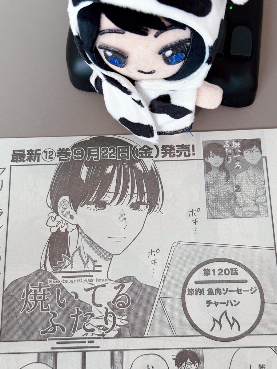 モーニング発売日! 『#焼いてるふたり 』120話載ってます。 エンゲル係数高めの福山家が節約する…? お料理は魚肉ソーセージチャーハン! 12巻は9/22発売です!