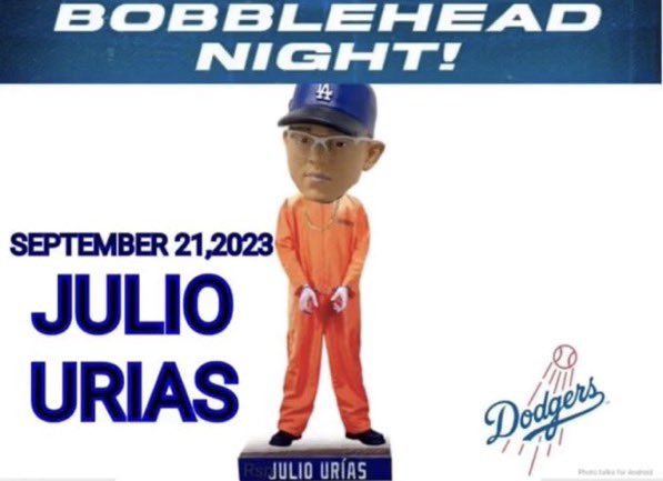 Mexican Rug Dealer on X: New Julio Urias bobblehead night