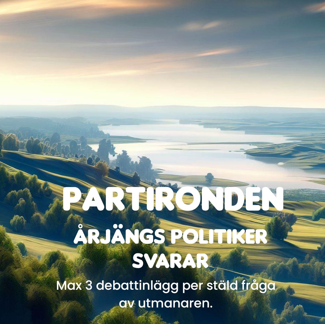 Nu startar vi upp Partironden. Politiska frågor för dig som bor i Årjängs kommun. En tvärpolitisk diskussion med medborgarna och partier i Årjäng.

Kom med du också:
facebook.com/groups/1479619…