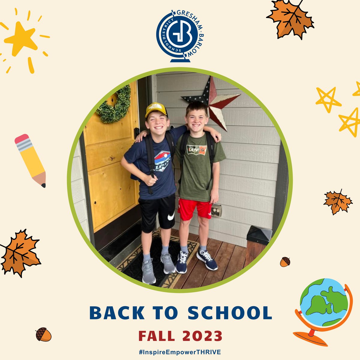 greshamschools's tweet photo. 📸 A BIG thank you to all the GBSD families for sharing these adorable first day of school photos! 😊 We're thrilled to see your little ones thriving in their first week back at school. 📚🍎 #InspireEmpowerTHRIVE 🌟 https://t.co/j4V5S6qXQD